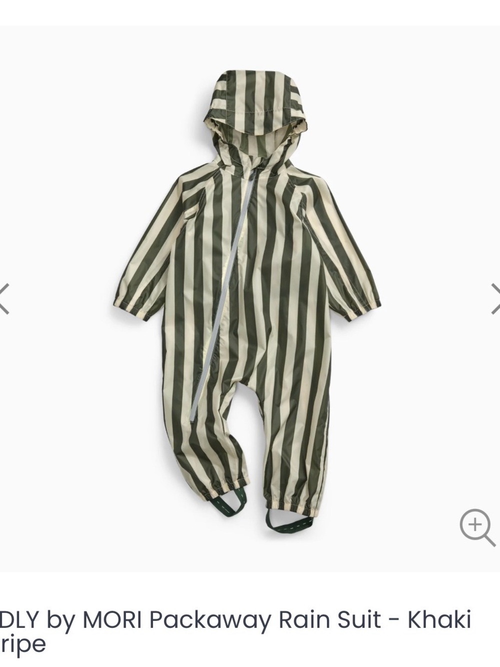 Packaway Kids' One-Piece Rain Suit - Khaki Stripe